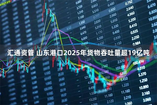 汇通资管 山东港口2025年货物吞吐量超19亿吨