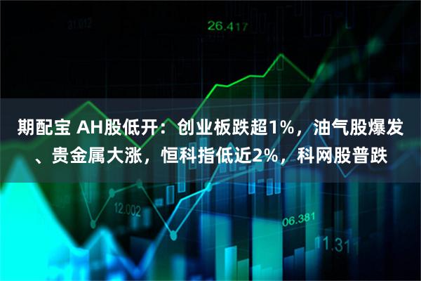 期配宝 AH股低开：创业板跌超1%，油气股爆发、贵金属大涨，恒科指低近2%，科网股普跌